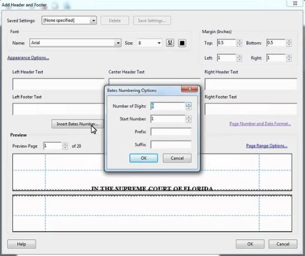 Add Bates Numbers to a PDF