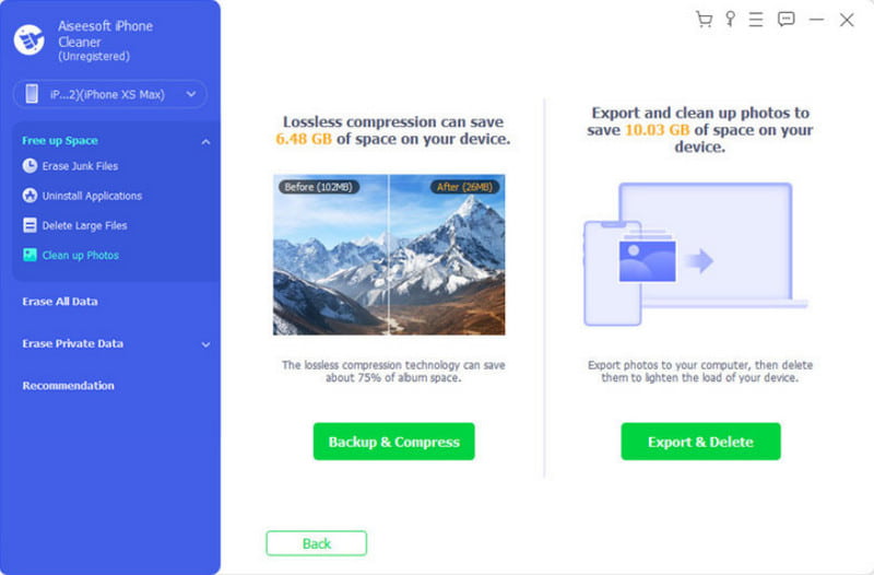 Aiseesoft iPhone Cleaner Backup Compress