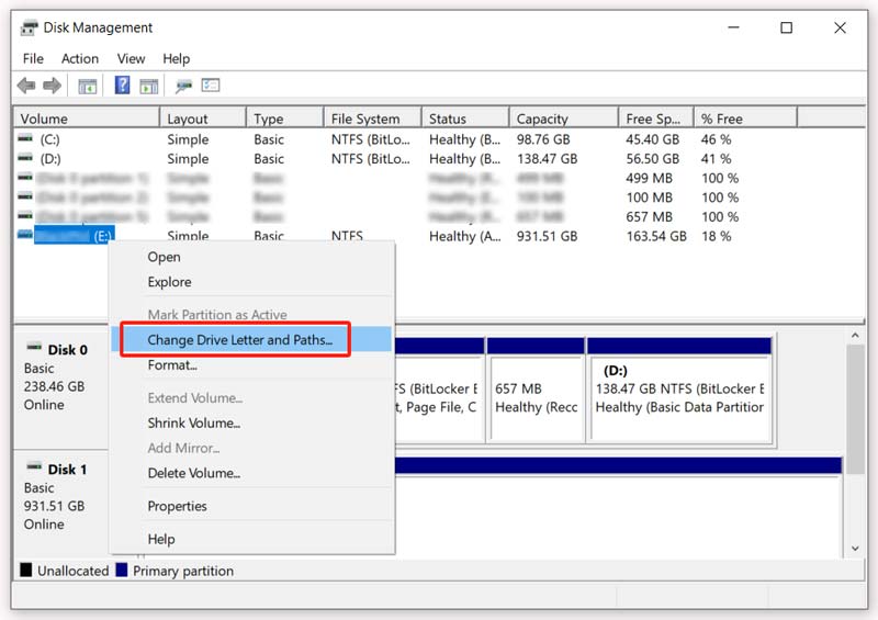 Change Drive Letter And Paths