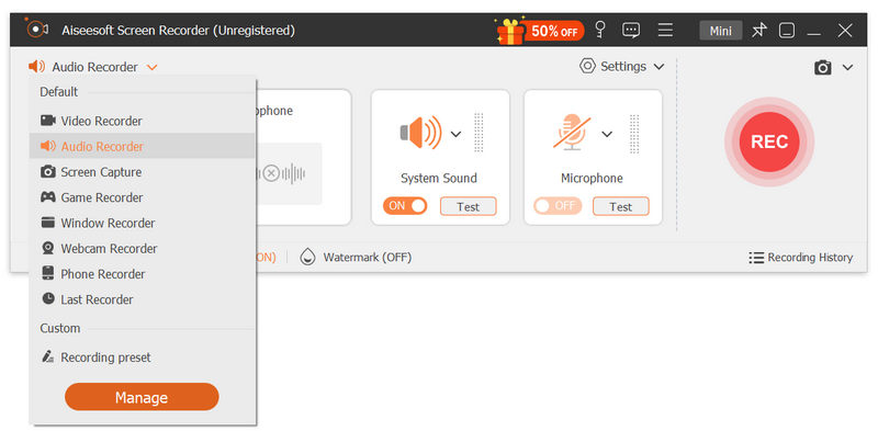Set Recording Audio Source