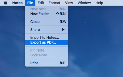 Export as PDF