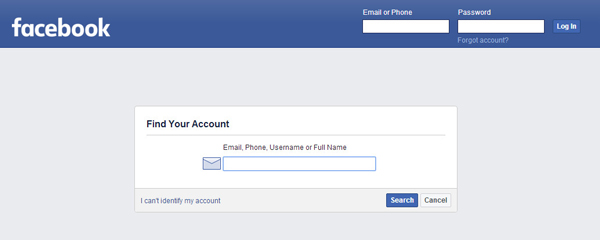 Find Your Account on Facebook