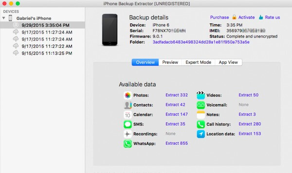 iPhone Backup Extractor Lite