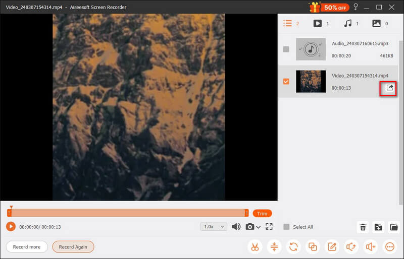 Recorded Video Clip Export