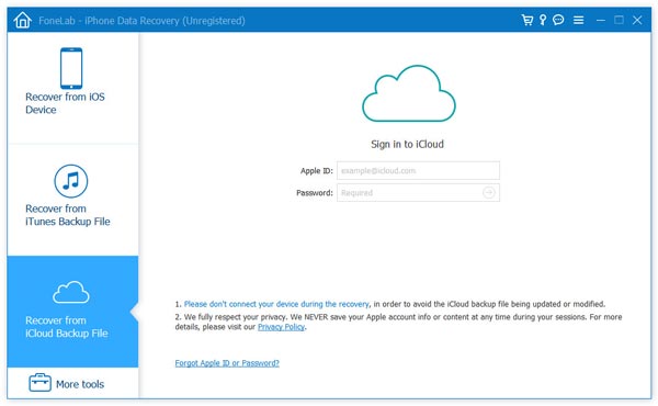 Recover from iCloud