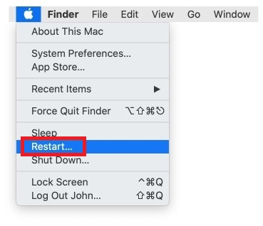 Restart Mac