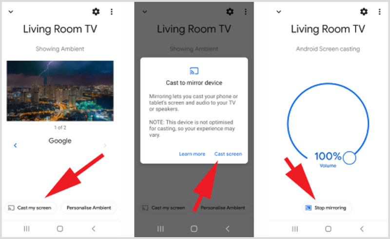 Screen Mirroring iPhone Chromecast Google Home