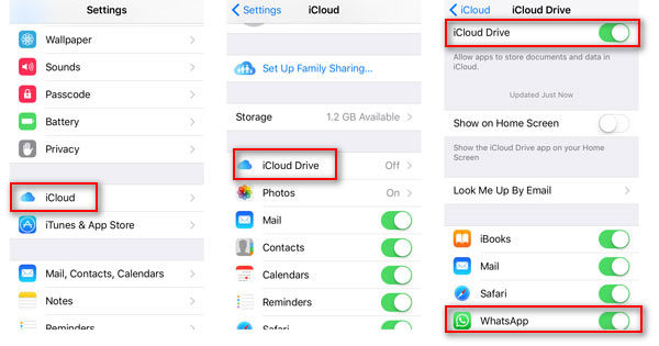 Turn on iCloud Drive