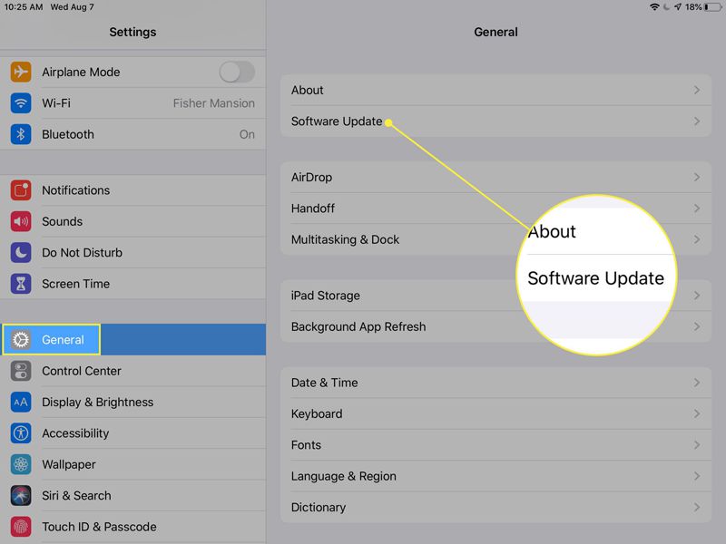 Update iPad to Fix Screen Mirroring not Working