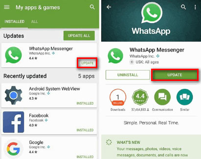 Update WhatsApp