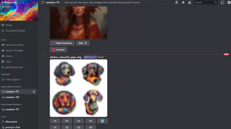 Upscale Image in Midjourney